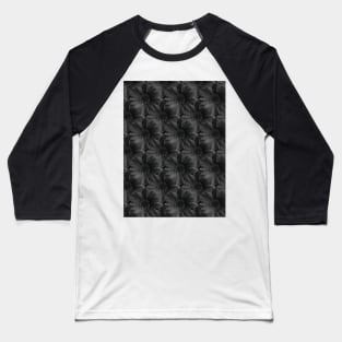 Realistic pattern of black chrysanthemums - Black swan Baseball T-Shirt